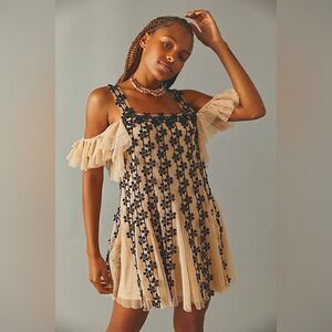 New FP One Black Lily Mini Dress